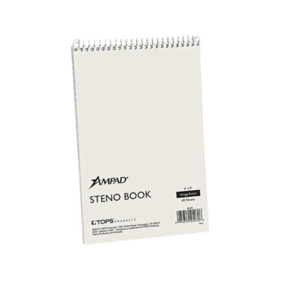 Ampad Steno Pad, 6 x 9, Gregg, White, 60 Sheets/Pad