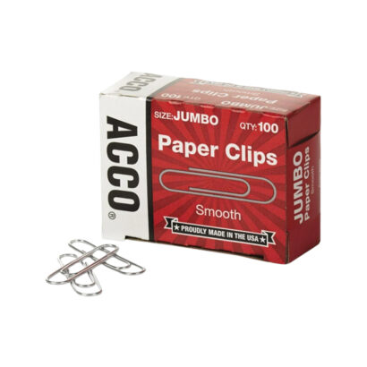 Jumbo Paper Clips, Silver, 1000 Clips/Pack, 10/Pack