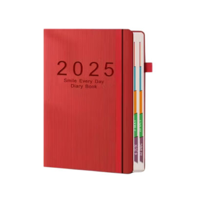 2025 Unicor 9 x 11 Calendar Year Weekly Appointment Book, Paperboard Cover, Red