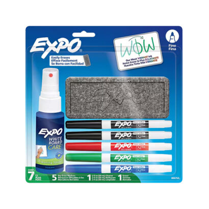 Expo Dry Erase Starter Set, Fine Tip, Assorted Colors, 5/Pack