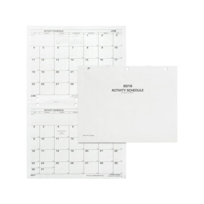 2025 Unicor 11 x 9 Monthly Activity Schedule Calendar, White, 10/Pack