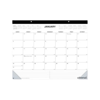 2026 Unicor Activity Schedule 8.5 x 11 Monthly Desk Calendar, White