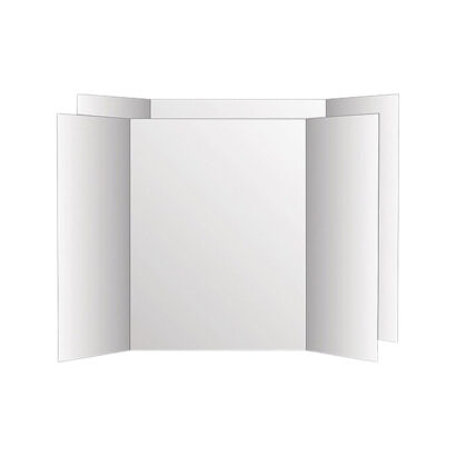 Geographics Tri-fold Royal Brites 2Cool Poster Board, 4' x 3', White, 6/Pack