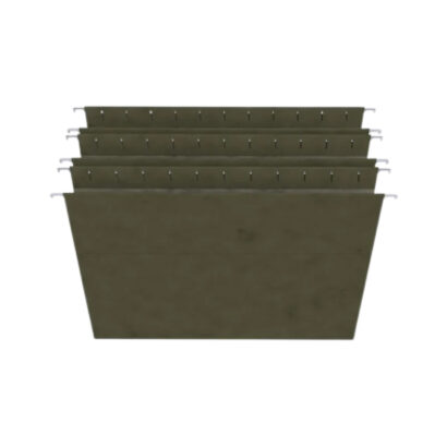 Reinforced Box-Bottom Hanging File Folders, 3 Expansion, 1/5-Cut Tab, Letter Size, Standard Green, 25/Box
