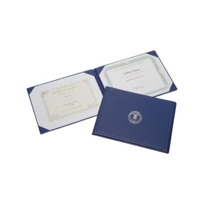 SKILCRAFT Certificate Holders, 8.5 x 11, Blue, 5/Pack