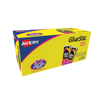 Washable Glue Sticks, 0.28 oz., Clear, 36/Pack